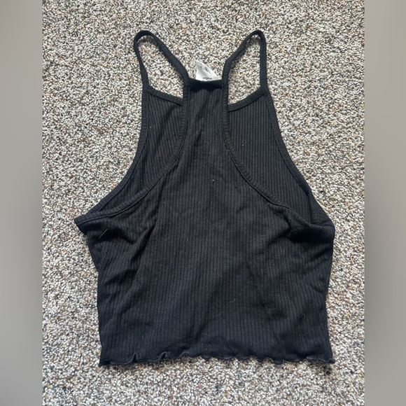 Black Ribbed Tank Top - Picture 3 of 3